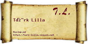 Türk Lilla névjegykártya